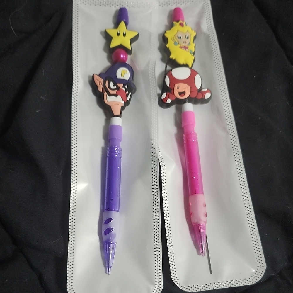 Kids Character Pen Set - Purple and Pink - Picture 1 of 4